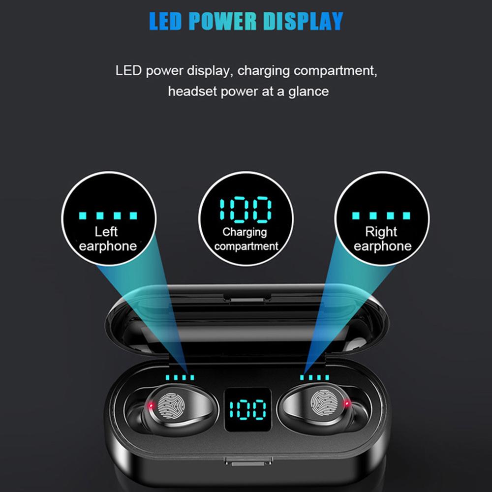 F9-8 BT5.3 Wireless Earphones In-Ear Earbuds LED DisplayCVC Noise ReductionTouch ControlHiFi