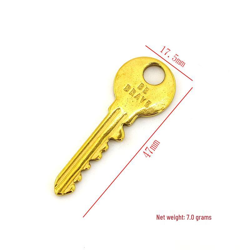 Retro Key Pendant in 18K Gold Titanium Steel - DIY Jewelry Accessory