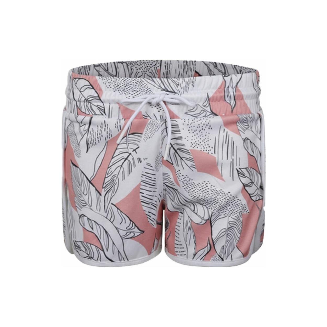 

Adidas Neo All Over Print Lace Up Sports Shorts Women Shorts Pink DW7746 M
