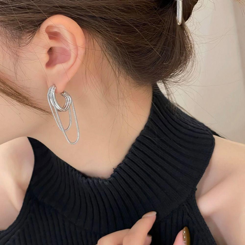 Ear Accessory Women's Drop Earrings Metal Dangle Earrings Tassel Geometric Earrings Wedding