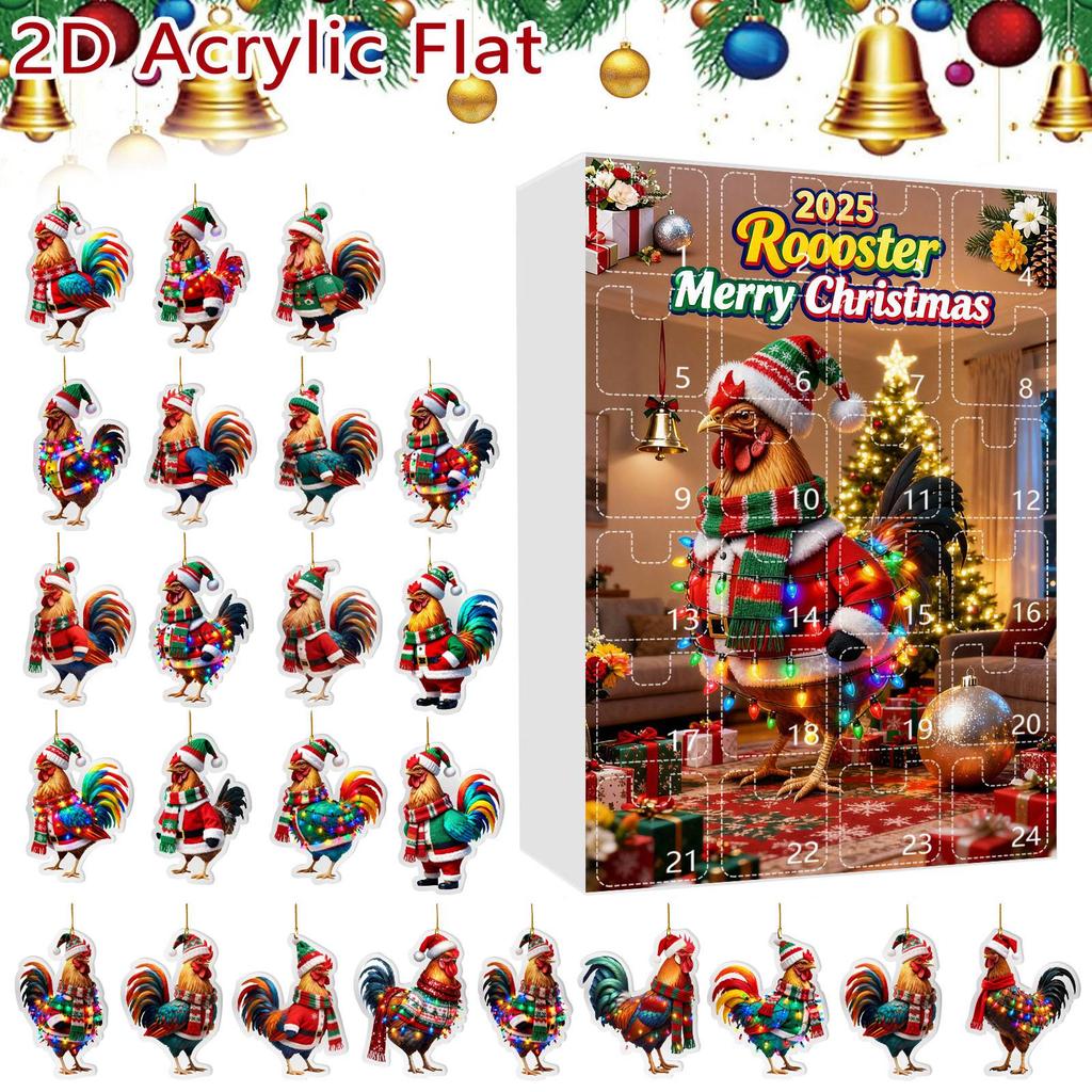Decor Acrilic pentru Casă Calendar de Advent de Sărbători Calendar de Advent Colecționabile Set Gnom Fantezist 2D Colecționabile Decor Acasă Comemorativ