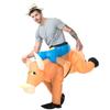 Halloween Inflatable Bull Riding Cowboy Costume for Parent-Child Cosplay and Festival Performance
