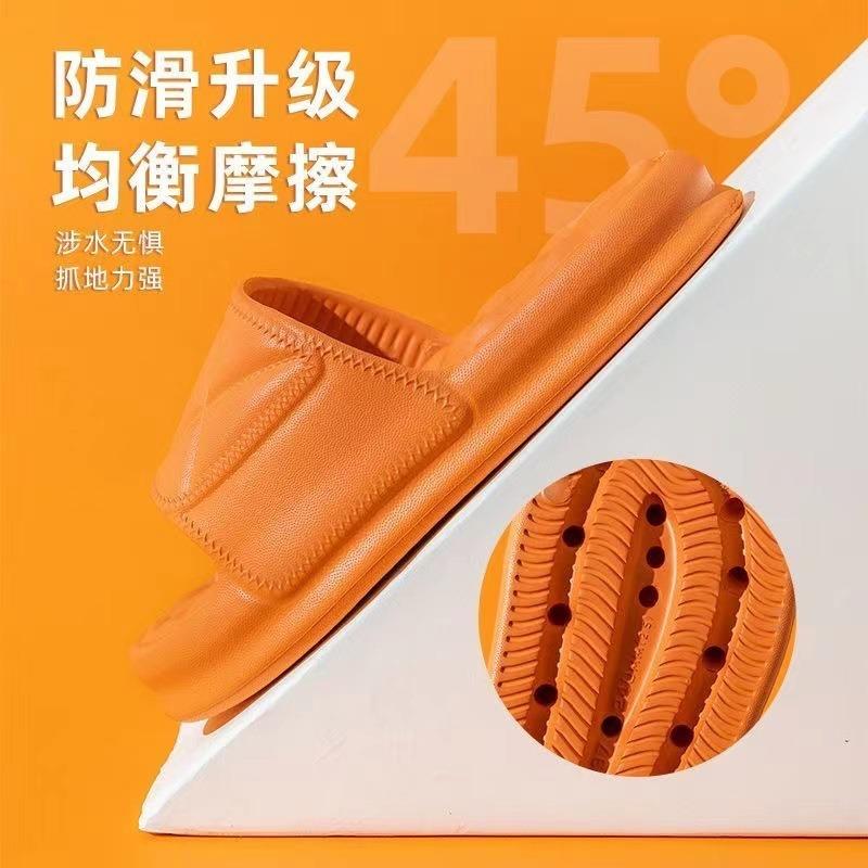 Summer platform sandals women's home shoes outside wearing silent couple bathroom non-slip high-end shoes men