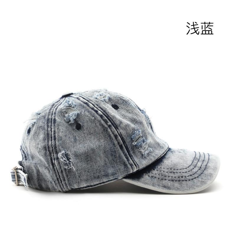 Cotton Denim Baseball Cap With Curved Brim Waterproof Breathable Sun Hat For Outdoor Activities