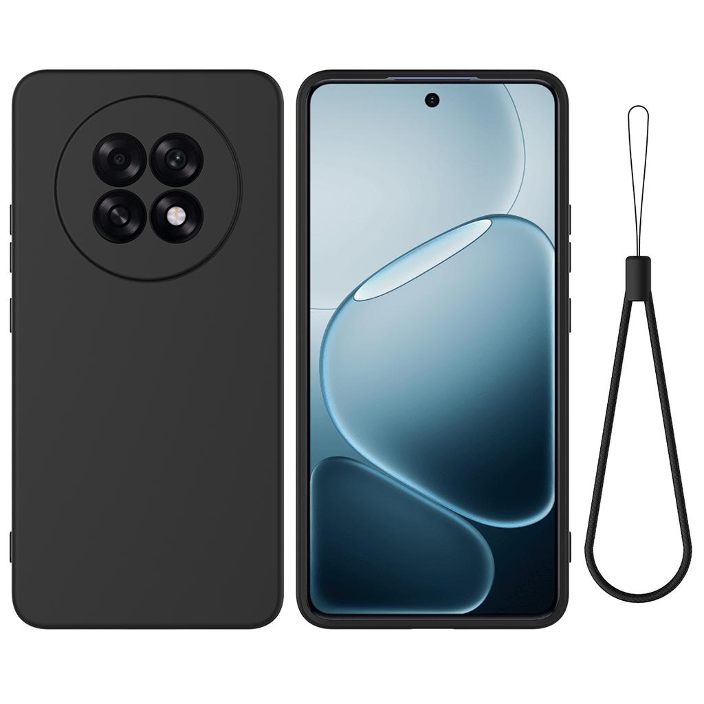 For Oppo A6 GT 5G/Oppo F31 Pro+ 5G Liquid Silicone Case Phone Back Cover with Hand Strap