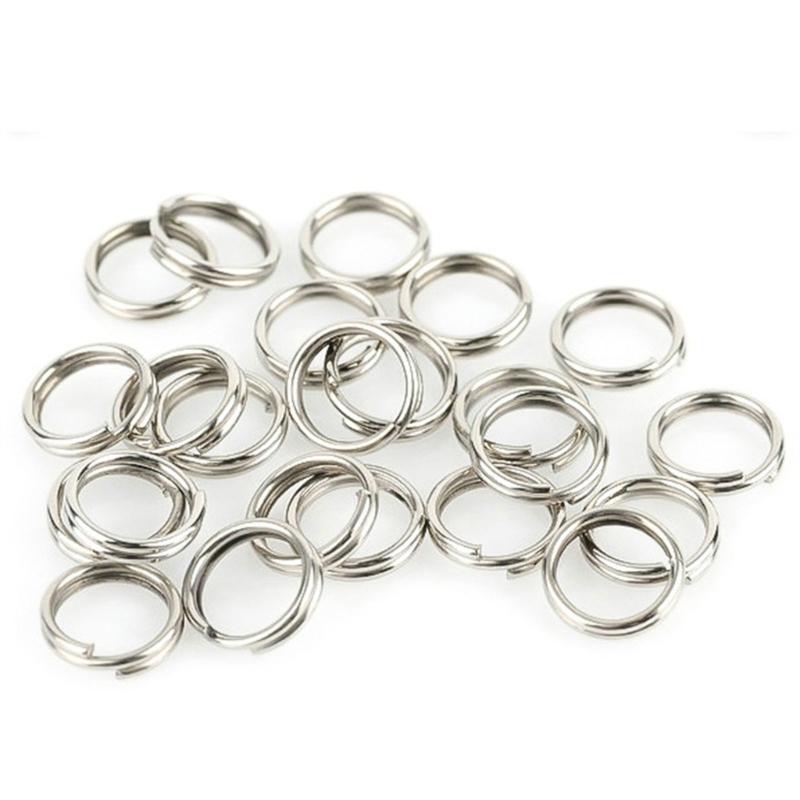 500Pcs Heavy Duty Fishing Split Rings Corrosions Resistant Lures Rings Fishing Lures Connector Fishing Accessories