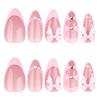 Sweet Pink Short Almond Wearable False Nail Tips