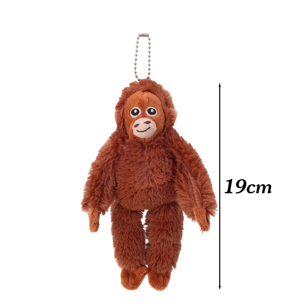 Süßer kleiner Affenanhänger Plüschtier Tier Orang-Utan Plüschtier Taschenanhänger Weiches gefülltes Rucksack-Schlüsselanhänger Weihnachtsgeschenke