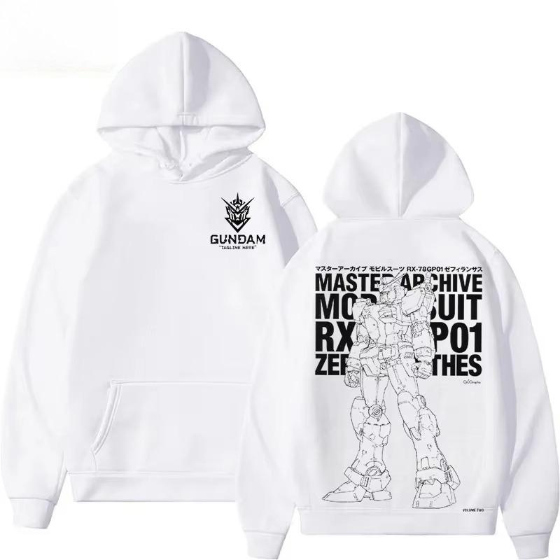 

Mobile suit long-sleeved printed hoodie for men and women, anime streetwear, casual hooded sweatshirt, pullover in 2025 3XL