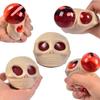Funny Halloween Toy Flexible TPR Quick Recovery Squeezing Ball Horror Skull Doll Vent