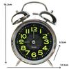 Super loud metal alarm clock, luminous silent running time, large size, a must-have for difficult-to-get-up households, new product clock, night lamp