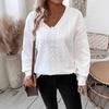 2024 Autumn/Winter Women's Casual Solid Color Warm Long Sleeve Loose T-shirt