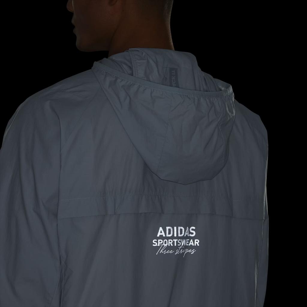 Adidas UPF Cooling Sun Protection Jacket With Hood Unisex Jacket Gray Stone-Green KA9301