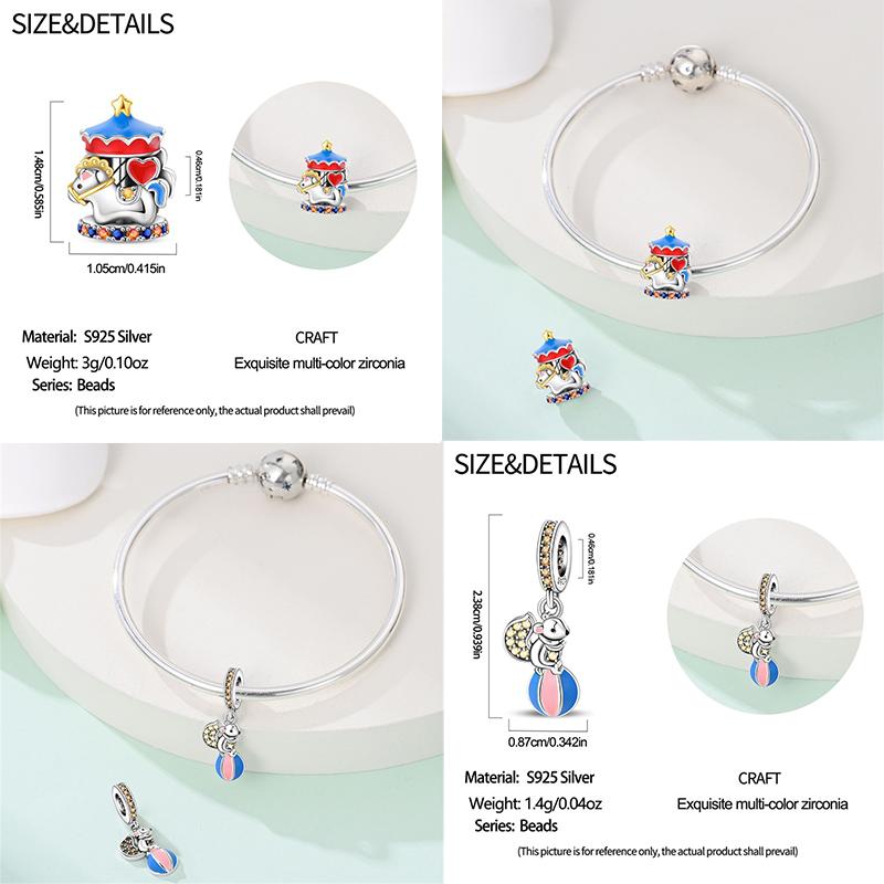 Fun Copper Magic Hat Card Graffiti Amusement Park Circus Charms Beads Fit Pan Original Bracelets Diy Fine Jewelry