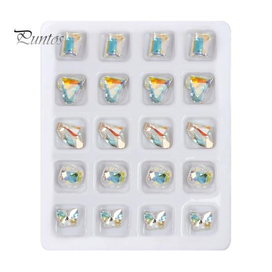 

1 коробка, украшение для ногтей, стразы, 3D сердце/квадратный искусственный кристалл, Шарм, украшения для ногтей своими руками, чехол для телефона, декоративные аксессуары, принадлежности для маникюра D