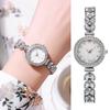 Ladies Rhinestone Bracelet Watch Luxury Quartz Watch Round Dial Elegant Wristwatch for Work Party Date