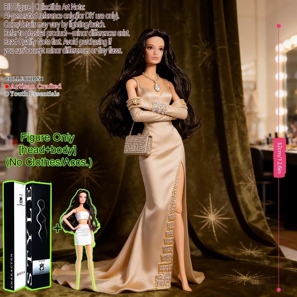 1/6 Scale Fashion BJD Doll 12 Joint Articulated Body Art Collection Doll For Home Decor