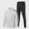 Men's and Women's Slim-Fit Sportswear: Stand-up Collar Running Suits, Versatile Two-Piece Sets for Spring and Autumn, Ideal for Couples.