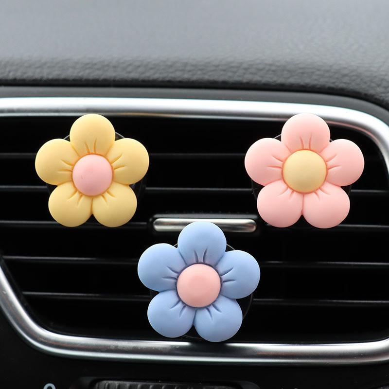

Набор из 36 шт. Мультяшный полимерный цветок Автомобильный освежитель воздуха Клипса для дефлектора Диффузор Ароматизатор 3PCS-B