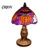Decorative Resin Lamp Halloween Vintage Table Lamp, Retro Pumpkin Skeleton Black Cat Warm Yellow Atmosphere Light Night Light, Gothic Bedside