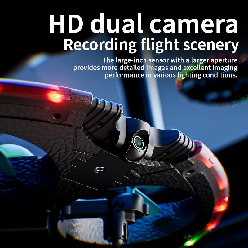 2025 New V47 RC UFO Mini Drone With 8K Camera LED Light Spray Gesture Sensing Quadcopter Flying Ball Dron RC Toy For Boy Gift