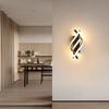 Curved Spiral Design LED Wall Lamp for Bedroom Bedside Corridor Living Room Staircase Corridor Lighting Fixture Home Decor Light