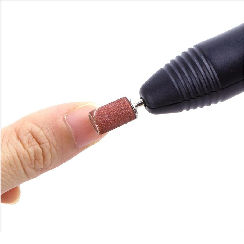 100pcs Bands Polishing Milling Machine Accessories Nail Art Sanding Tool 80''/120''/180" UV Gel Acrylic Polish Remover Bits F