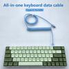 Computer Mechanical Keyboard Data Cable Extension Cord Coiled Charging Cable Type-C To USB Plug-in Spring Line