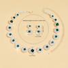 Zinc Zinc Alloy Bridal Jewelry Set Shiny Luxury Jewelry Brilliant Wedding  Rhinestone Set  Holiday