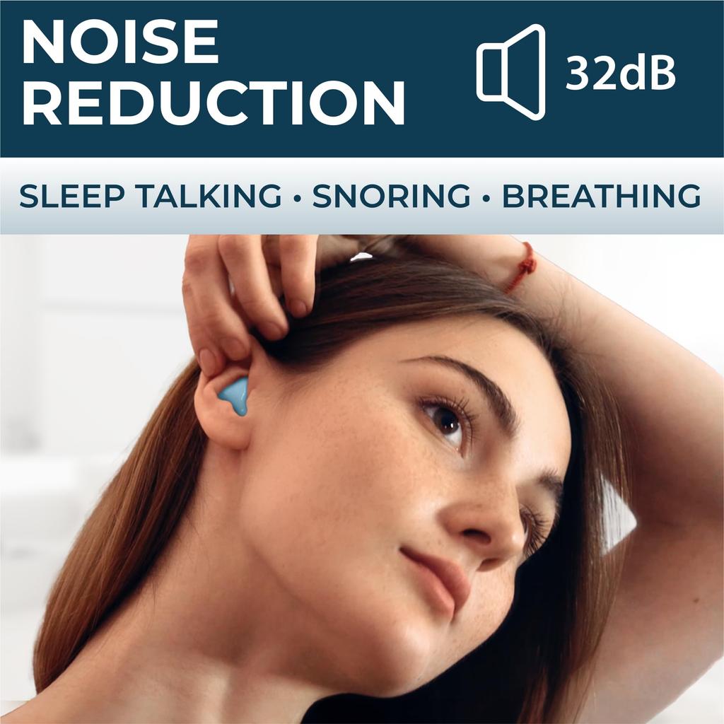 PQ Wax Earplugs for Sleeping and Swimming 50 Silicone Gel Wax Ear Protection for Sleeping and Soft Wax Sound Blocking Level 32Db Blue -