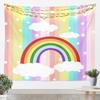 Castle Fairy Rainbow Tapestry Colorful Gradient Tapestries Art Home Decoration Bedroom Decor Living Room Door Starry SkyTapestry