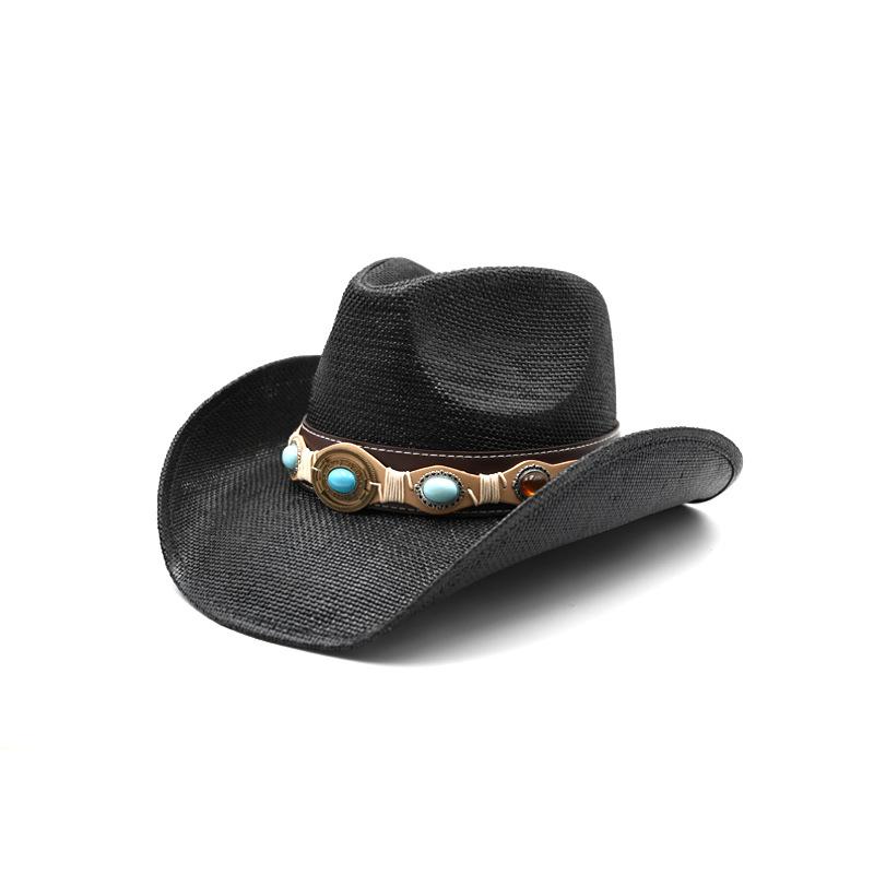 Hats Cowgirl Hats American Western Cowboy Hat Summer Straw Hat Breathable Fashion Trend Sun Shield Hat Panama Jazz Cap