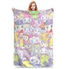 Japanisches Tamagotchi Decke Weich Warm Lustig Plüsch Bettwäsche Überwürfe Für Studenten Couch Sessel Sofa Bett Flanell Tagesdecke Bettbezug