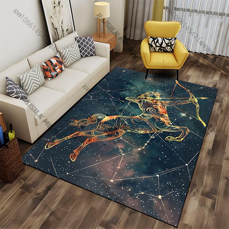 Sagittarius Constellation Celestial Archer Carpet Yoga Living Room Room Decor Children's Crawling Mat Doormat Area Rug