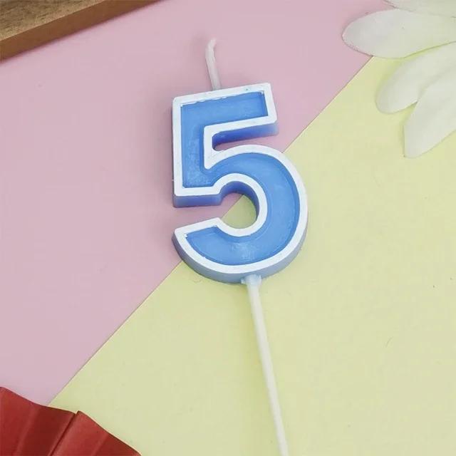 Candy Colored Happy Birthday Digital Candle Children's Party Creative Cartoon Jelly Colored Valentine's Day Activity Candle