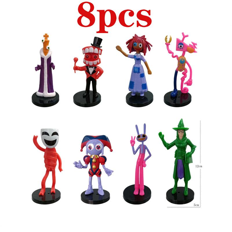 6-12Pcs Cartoon Characters Figura Model PVC The Amazing Digital Circus Anime Action & Toy Figures For Kids Birthday Gift