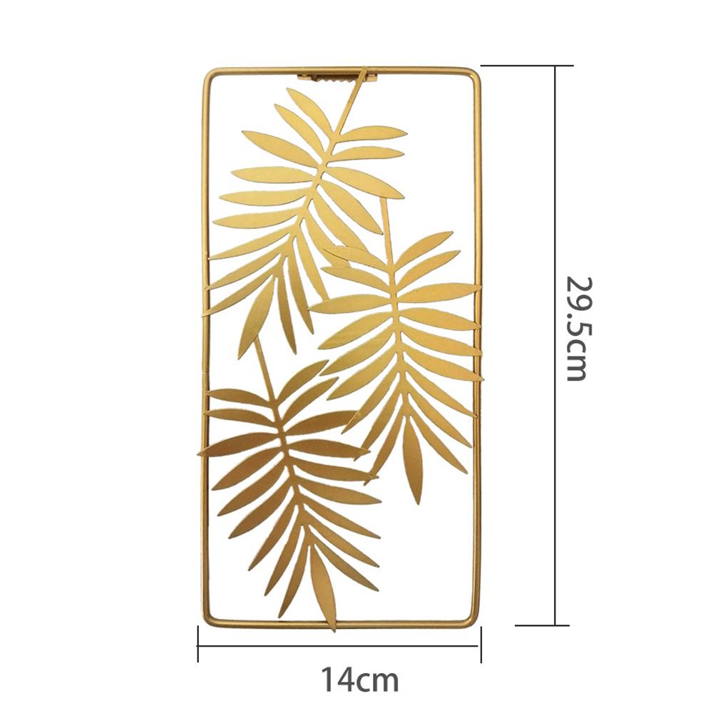 Metal Leaf Iron Wall Hanging Decor Palm Maple Leaves Plant Ginkgo Nordic Wall Pendant Mural Living Room Bedroom Home Decoration
