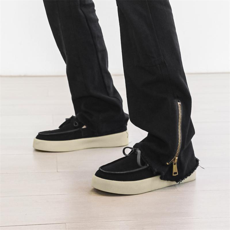 Fashion Spring new men's loafers Trendy comfortable designer styles Outdoor leisure street Classic Black Gray versatile youth shoes