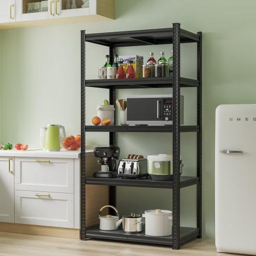 Alebert "Alebert" 5-Tier Steel Rack, 90cm Wide x 55cm Deep x 180cm High, Metal Rack with Shelving, 875kg Maximum Load Capacity, Heavy-Duty Storage She