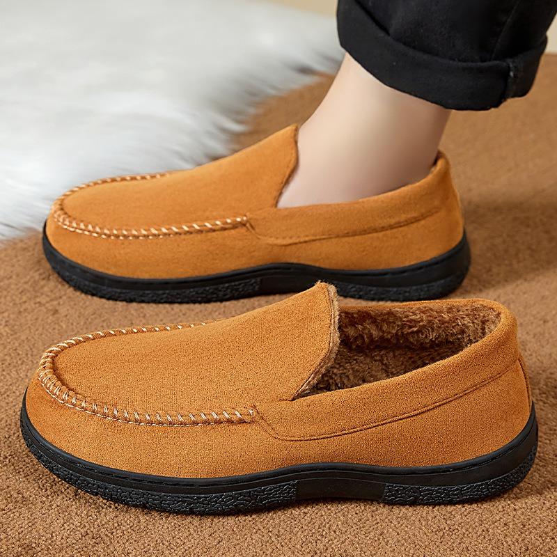Men's Cotton Slippers Winter New Warm Plush Fashionable Flat Cotton Boots Are Comfortable To Wearsuitable for Daily Use