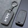 HNZY1 Zinc Alloy Leather Car Remote Key Case Protection Cover Shell Fob Holder For Kia Sportage K5 K2 Sorento Optima Forte Shell Fob
