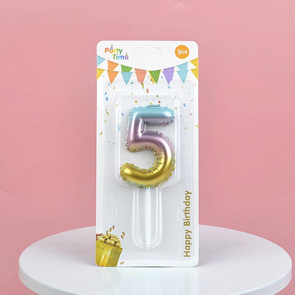 Creative Number Candles Color Candle Birthday Cake Decoration Gradient Cake Love Topper Party Supplies Decorate Boys Girls 123