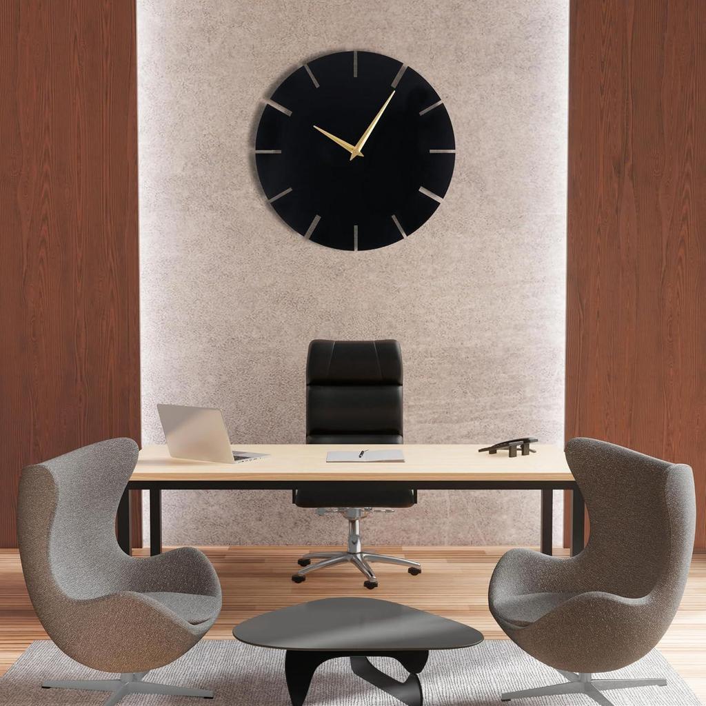 Metallic Analog Wall Clock for Home, Office, Living Room, Bedroom, Kids Room and Kitchen (40 X 40 Cm) | Big Size Stylish Latest Home Decor