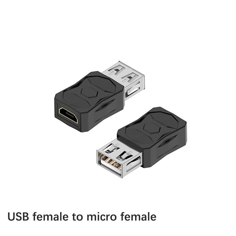 Adaptateur USB vers Micro USB Mini USB Convertisseur Bidirectionnel Supporte Charge Synchronisation de Données 480 Mbps Connecteur Adaptateur Bidirectionnel F19E