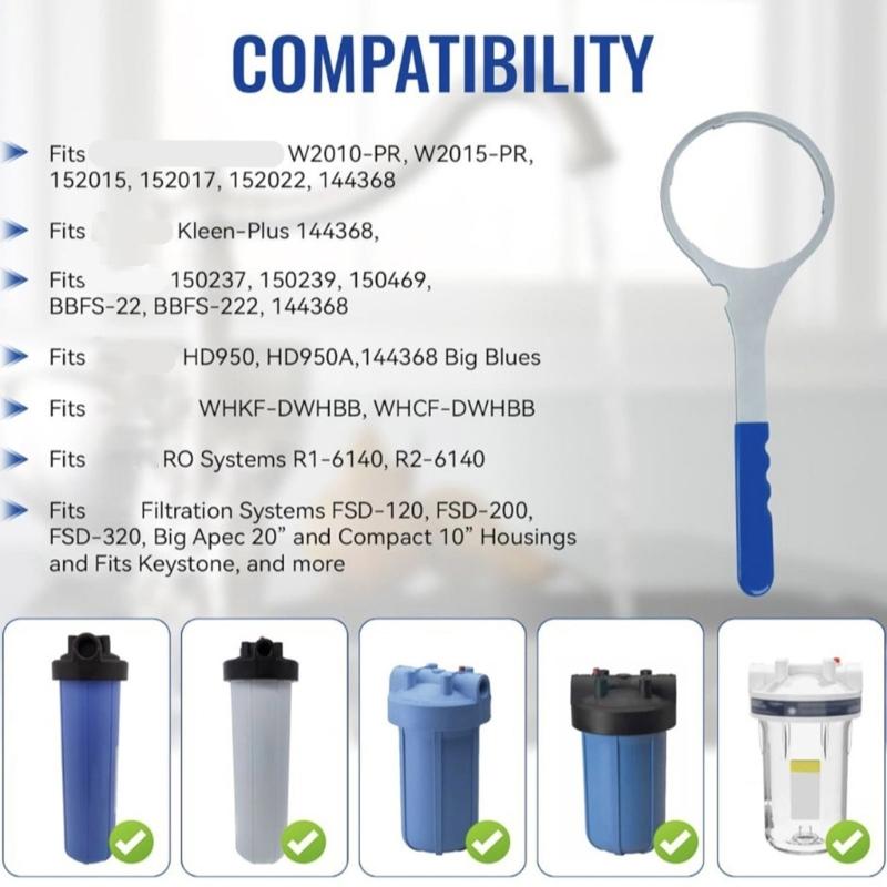 Pack of 1 Firm Steel Filter Tool with Ergonomic Rubber Varnished Handle for Permanent Waterpurification Use