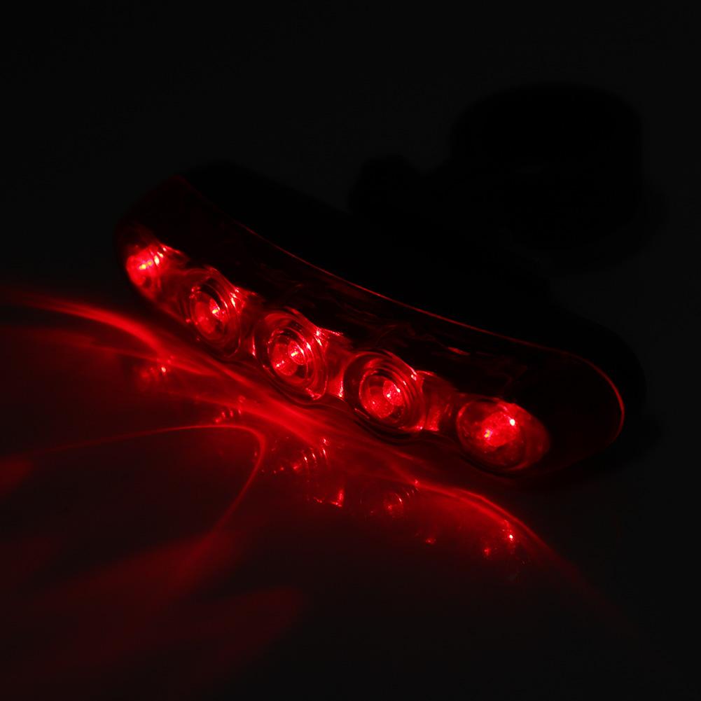 Waterproof Night Warning Lamp 5LED High Bright Taillight for Mountain Bike