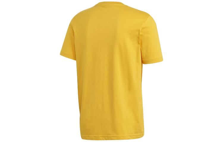 Adidas Originals Trefoil T Shirts Men's Gold Crew Neck Moderate Straight Fit GD9913