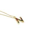 Collier Luxenter avec zircon multicolore finition or 18k - Alphabet N