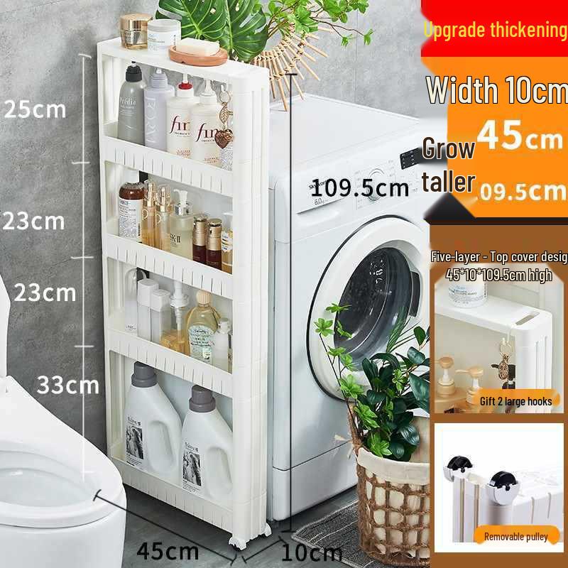 Ultra-Slim Gap Storage Rack for Kitchen, Bathroom, Fridge, Wall Corner, Bedside, and Living Room.