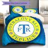 Teplice team logo Pattern Bedding Home Decoration Birthday Gift (1 * duvet cover + 2 * pillowcase, without core)